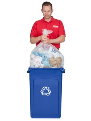 Rubbermaid Slim Jim 23-Gallon Recycling Container, Blue