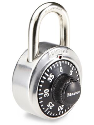 Master Lock® Brass Padlock - Combination, 1 Shackle H-2916 - Uline