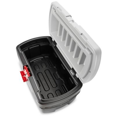 Rubbermaid ActionPacker Lockable Storage Box, 35 Gal, Grey and