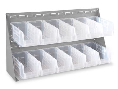 Bench Rack - 37 x 19" with 11 x 5 1/2 x 5" Clear Bins H-1426C