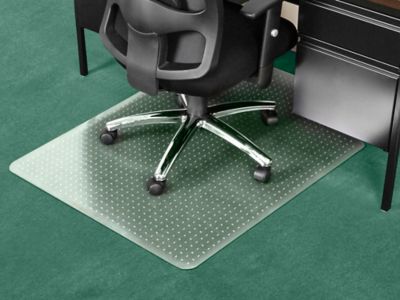  SSLine Tapete de plástico de PVC para silla de 36 x 48  pulgadas, tapete antideslizante para silla de escritorio de oficina, tapete para  silla con bordes para alfombras de pelo bajo