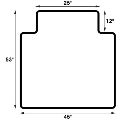 Carpet Chair Mat - No Lip, 45 x 53, Clear - ULINE - H-2044