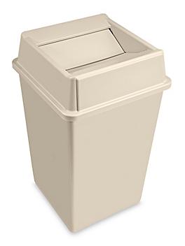 Rubbermaid&reg; Hands-Free Trash Can - 35 Gallon, Beige H-1467BE