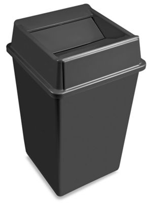 Rubbermaid® HandsFree Trash Can 35 Gallon, Black H1467BL Uline
