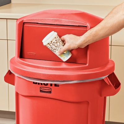 Rubbermaid Commercial Brute Feed-Seed Trash Can with Lid, 20