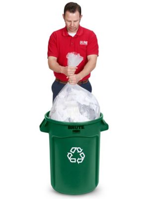 Uline Industrial Trash Liners - 33 Gallon, 1.5 Mil, Clear S-2053 - Uline