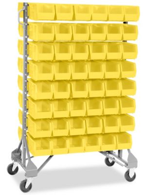 Standard Mobile Stackable Bin Organizer - 11 x 11 x 5 Blue Bins H-1490BLU  - Uline