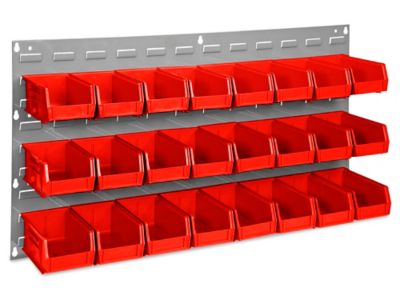 Wall Mount Panel Rack - 36 x 19 with 11 x 5 1/2 x 5 Yellow Bins H-1494Y -  Uline