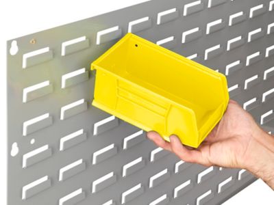 Wall Mount Panel Rack - 36 x 19 with 7 1/2 x 4 x 3 Yellow Bins - ULINE - H-1493Y