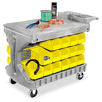 Bin Utility Cart - 11 x 5 1/2 x 5" Yellow Bins H-1496Y