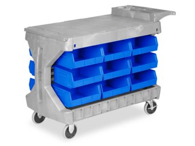  Chariot utilitaire à bacs avec bacs de 11 x 11 x 5 po