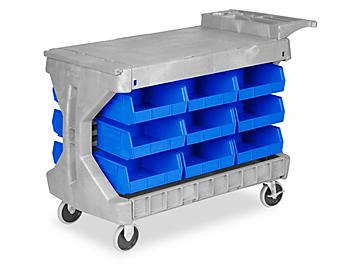 Bin Utility Cart - 11 x 11 x 5" Blue Bins H-1497BLU