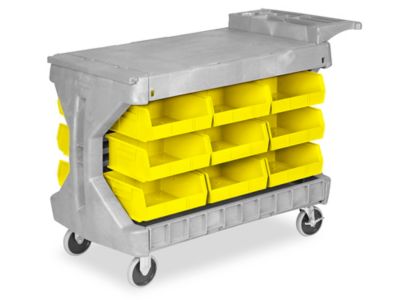 Bin Utility Cart - 11 x 11 x 5" Yellow Bins H-1497Y