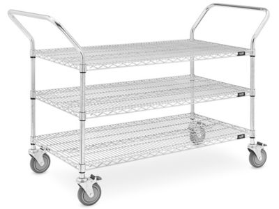 Black Wire Utility Cart - 36 x 24 x 40 H-6604 - Uline