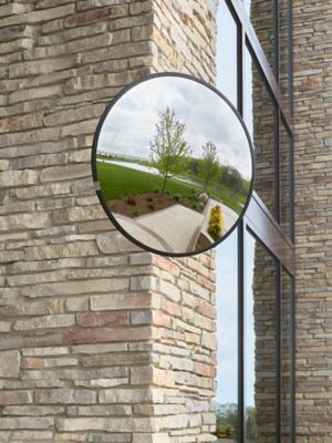 moveland Espejo de seguridad convexo de 16 pulgadas, espejo de seguridad  acrílico ajustable, espejo de garaje de visión amplia para asistencia de