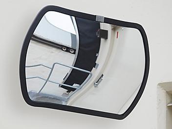 Low Clearance Convex Safety Mirror - 12 x 18" Acrylic, Outdoor H-1549-O