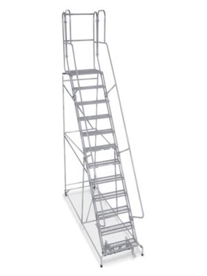 12 Step Rolling Safety Ladder Unassembled with 30" Top Step H155430
