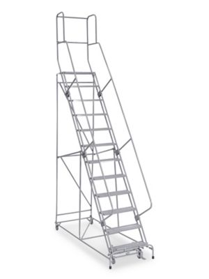  12 Step Rolling Safety Ladder - Unassembled