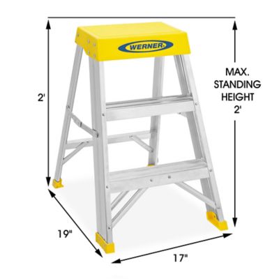 Fiberglass Podium Ladder - 7' Overall Height H-7015 - Uline