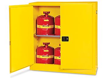 Standard Flammable Storage Cabinet - Manual Doors, 30 Gallon
