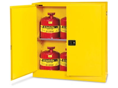 Flammable Storage Cabinet - Standard, Self-Closing Doors, Yellow, 30 Gallon H-1563S-Y