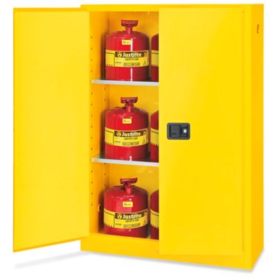 Standard Flammable Storage Cabinet - Manual Doors, 45 Gallon