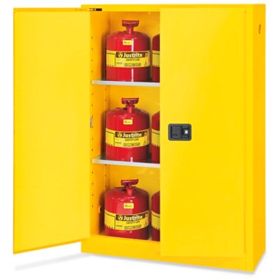 Standard Flammable Storage Cabinet - Self-Closing Doors, 45 Gallon