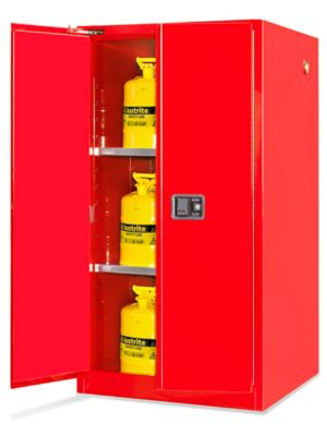 Standard Flammable Storage SelfClosing Doors, Red, 60 Gallon