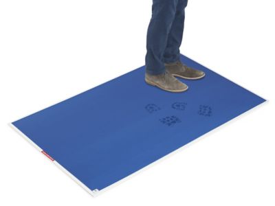 Carpeted Gym Floor Sticky Mats - 60-Sheet Pad for 26.5 x 63.5 Mat