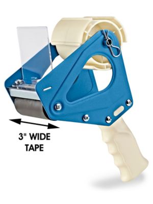 ULINE 2-Inch Tape Combo, Hand-Held Industrial Side Loading Tape Dispenser with 2 x 55yds Packing Tape Roll, H-157 Plus 2 Rolls of Clear S-14564 Tape
