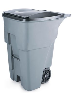 Uline Trash Can with Wheels - 95 Gallon, Blue