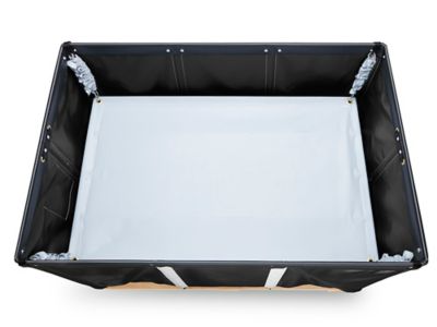 Vinyl Basket Truck - 20 Bushel, Black H-1580BL - ULINE