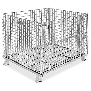 Collapsible Wire Container - 48 x 40 x 36 1/2" H-1614
