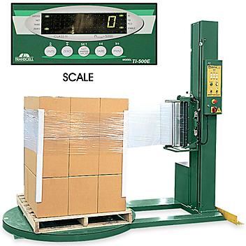 Semi-Automatic Stretch Wrap Machine with Scale - 52 x 52 x 80" H-1619