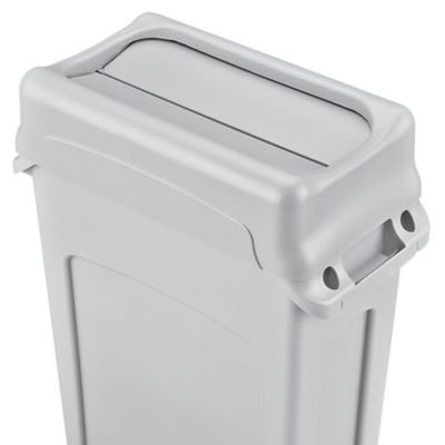 Rubbermaid® Slim Jim® Swing Top Lid - Gray H-1633GR - ULINE