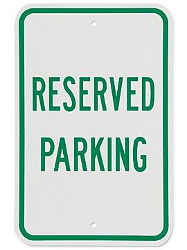 "Reserved Parking" Sign - 12 x 18"