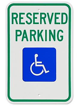"Reserved Parking" Handicapped Sign - 12 x 18" H-1661