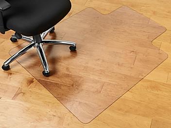Hard Surface Chair Mat with Lip - 45 x 53", Clear H-1692