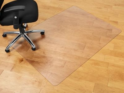 Hard Surface Chair Mat - No Lip, 46 x 60, Black H-9517 - Uline