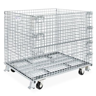 HUBERT® Flint Steel Wire Cart - 48L x 24W x 39 1/2H