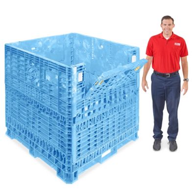 Collapsible Bulk Container 48 x 45 x 50", 1,500 lb Capacity, Blue H