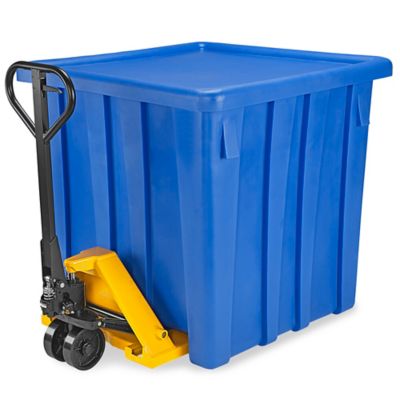 Bulk Container with Lid - 45 x 45 x 44", Blue