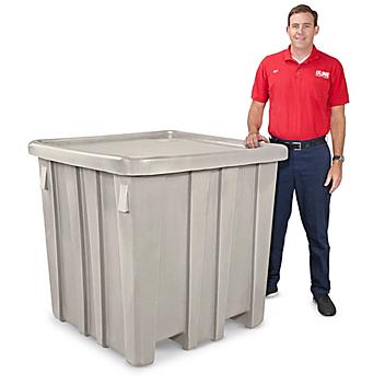 Bulk Container with Lid - 45 x 45 x 44", Gray H-1740GR