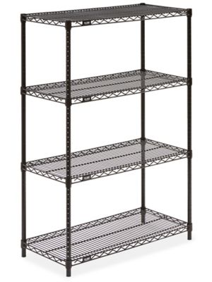 Black Wire Shelving Unit - 36 x 18 x 72 H-1748-72 - Uline