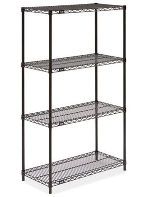 Black Wire Shelving Unit - 36 x 18 x 72 H-1748-72 - Uline