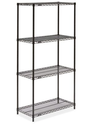 Black Wire Shelving Unit - 36 x 18 x 72 H-1748-72 - Uline