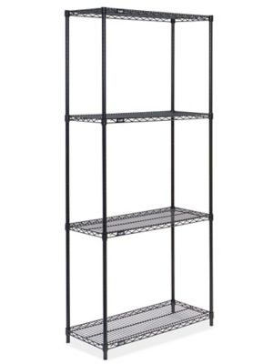 Black Wire Shelving Unit - 36 x 18 x 72 H-1748-72 - Uline