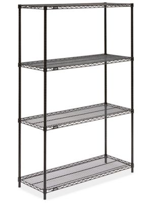 Black Wire Shelving Unit - 36 x 18 x 72 H-1748-72 - Uline