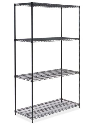 Black Wire Shelving Unit - 48 x 24 x 86" H-1750-86