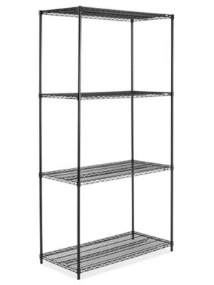 Black Wire Shelving Unit - 48 x 24 x 96" H-1750-96
